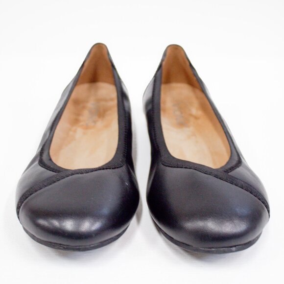 VIONIC CAROLL Ballet Flats Black Leather Classic Career Office Women's 6.5 Wide - Picture 4 of 11